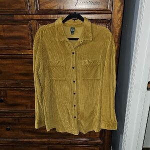 Wild Fable Sz Large Corduroy Button Down!! Excellent Condition! Mustard Colored